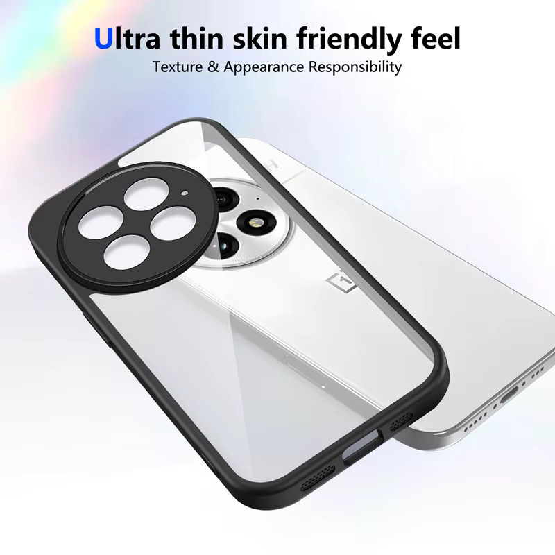 Transparente Silikonhülle für OnePlus One Plus 13 13R 13T 13S 12R 11 11R 10R 9R 9RT 8T 7 7T mit PC-Rückseite und TPU-Stoßfänger zur stoßfesten Abdeckung - Bild 3
