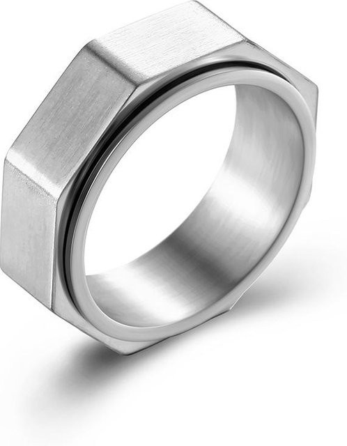 YIRAN Drehring, Edelstahl, Schwarz, Unisex - Bild 1