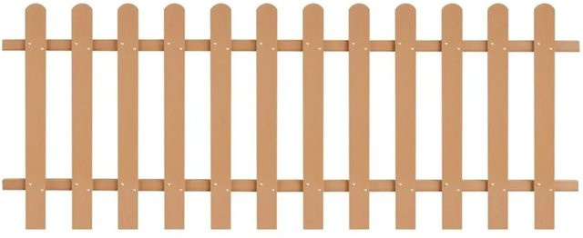 vidaXL Lattenzaun aus WPC in Braun, B: 200 cm, H: 80 cm - Bild 1