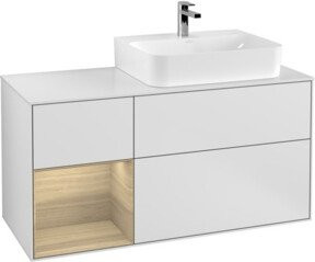 Villeroy & Boch Finion Waschtischunterschrank mit Abdeckplatte, Farbe: Weiß matt lackiert, Breite: 120 cm, Tiefe: 50,1 cm, Höhe: 50,1 cm - Bild 1