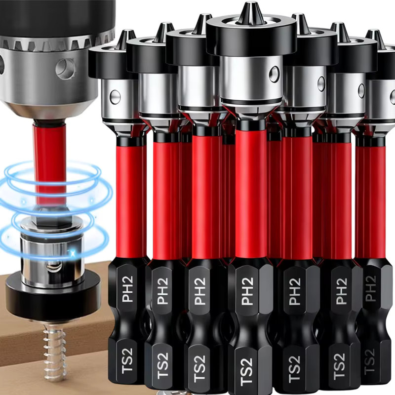 Magnetische S2 Trockenbau-Schraubendreher-Bits zur Positionierung von Gipskarton-Schrauben - Bild 5