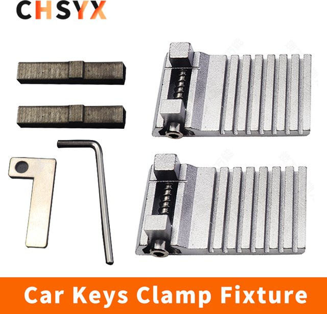 CHSYX Ersatzteil-Set für universelle Schlüsselmaschinen, 2er-Set Leuchten-Klemmen in Silber - Bild 1