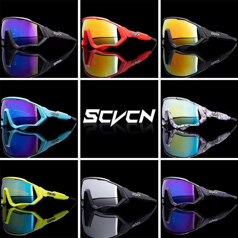 SCVCN Sportsonnenbrille, Vollrand, Kunststoff, black - Bild 4