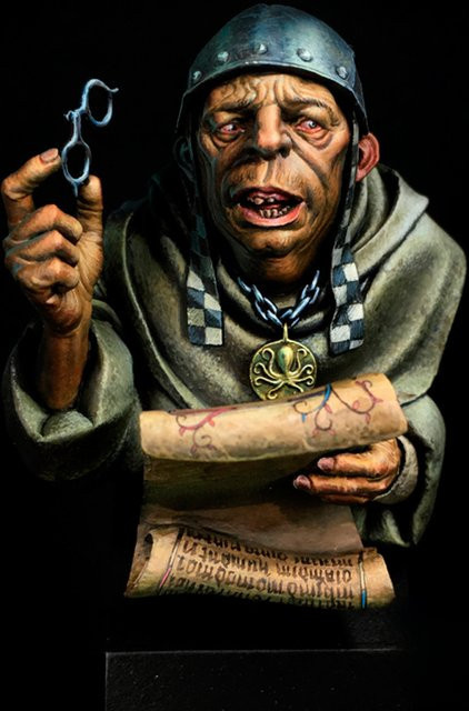 Priester des Unspeakable, Harzmodellfigur Büste, 1/12, unmontierter und unbemalter Bausatz - Bild 1