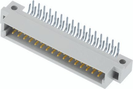HARTING Messerleiste aus Messing in Weiß mit 2 Reihen - Bild 1