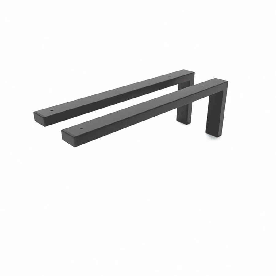HEVVA Waschtischhalterung MAIN 2er Set Schwarz Matt aus Metall, Tiefe: 45 cm - Bild 2