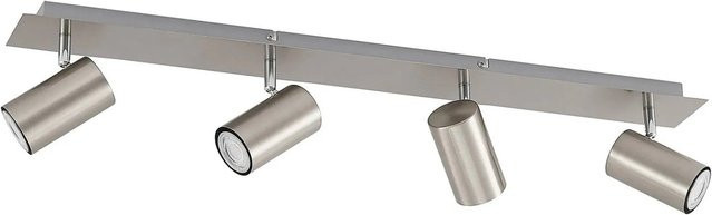 Lindby Strahler Joffrey Modern 4-flammige Deckenleuchte aus Metall in Alu-Grau und Silber mit GU10 Fassung - Bild 1