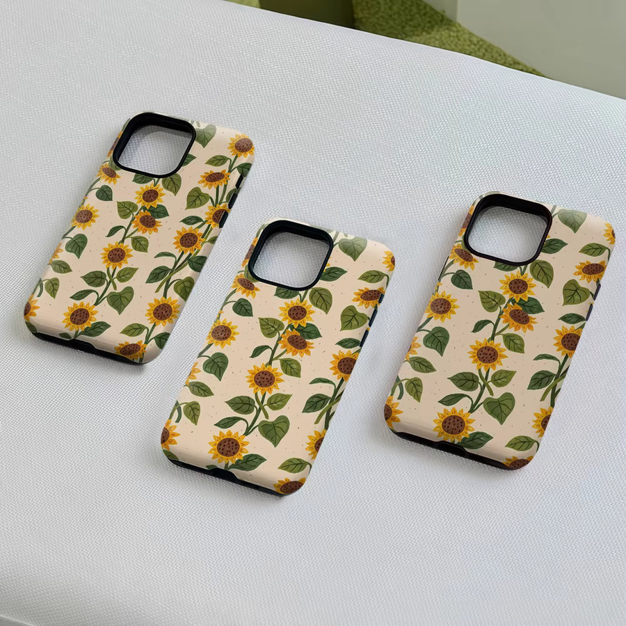 Robuste magnetische Sonnenblumen-Rebe Handyhülle für Apple iPhone 17 16 15 14 13 Pro Max Plus, mehrfarbig - Bild 4