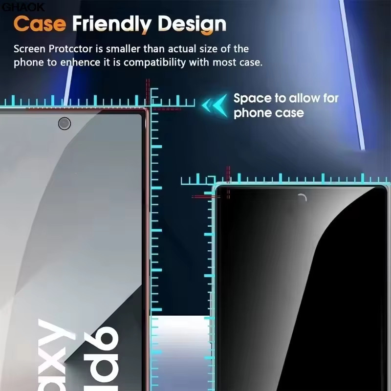 Samsung Galaxy Z Fold 7 6 5 4 Anti-Spion Panzerglas Display Schutz in Schwarz - Bild 3
