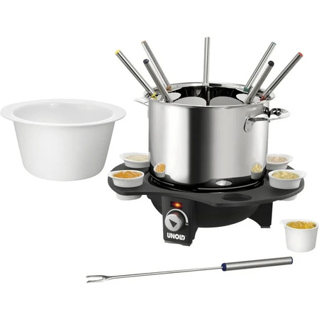 Unold Fondue-Set Elégance in Silber und Schwarz