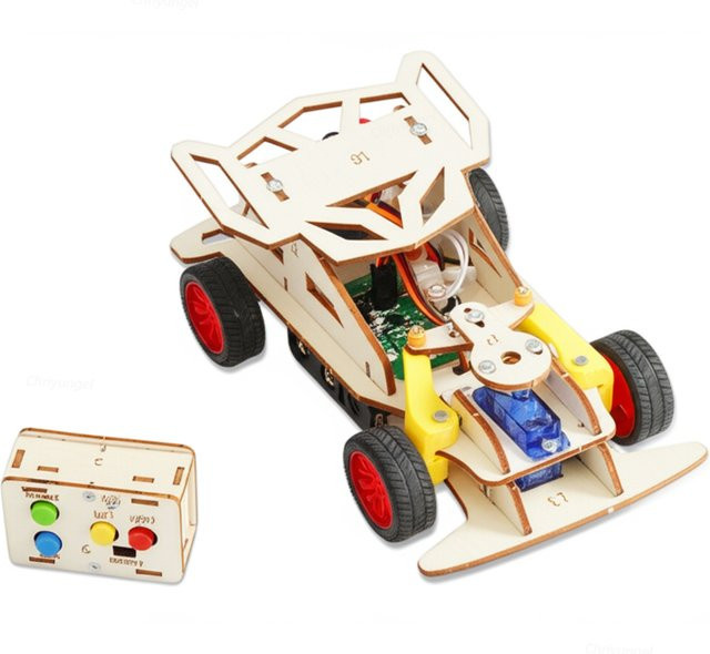 Yunhuisheng DIY Holz Fernbedienung Auto Kits, STEM, Fahrzeuge - Bild 1