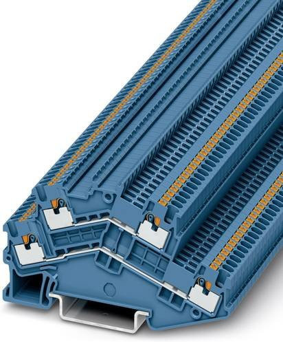 Phoenix Contact 3214660 Doppelstockklemme 3,5mm Schnellanschluss Blau 50 Stück - Bild 1