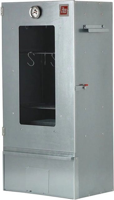 ITA Räucherofen 7000 aus legiertem Stahl mit Sichtfenster und Thermometer, Silber, B/T/H: 81 x 28 x 40 cm - Bild 1