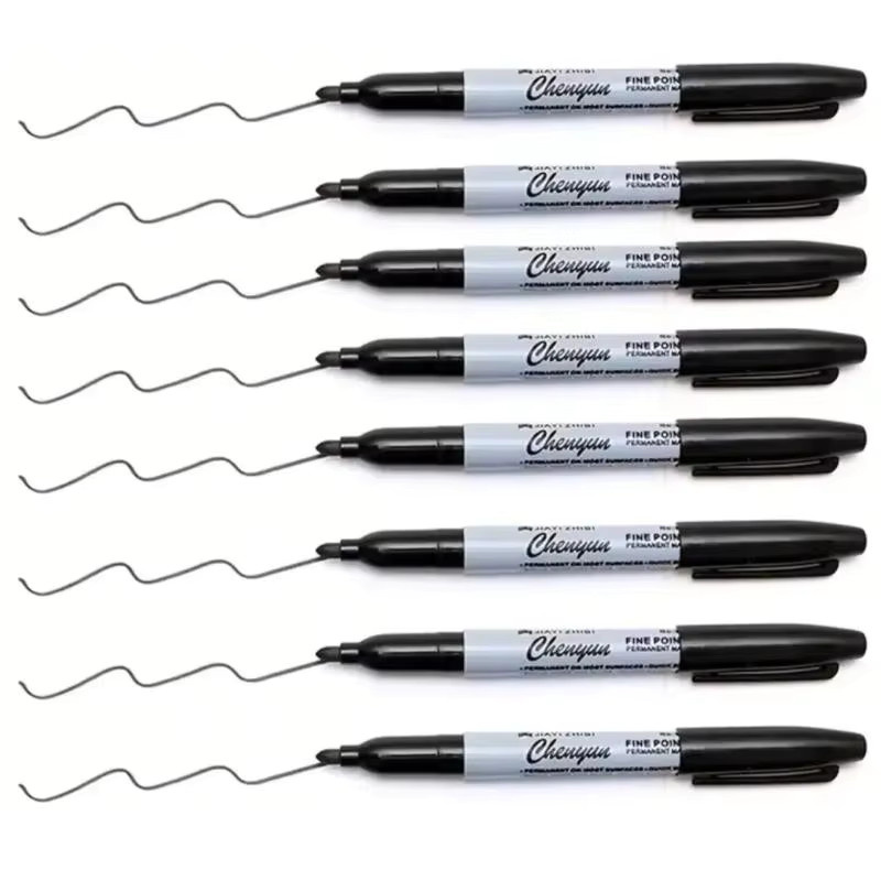 Set aus 1 schwarzem permanentem Marker-Stift, wasserfester Linienzeichnungsstift mit feiner Spitze für Kunstmalerei und Tattoos - Bild 2
