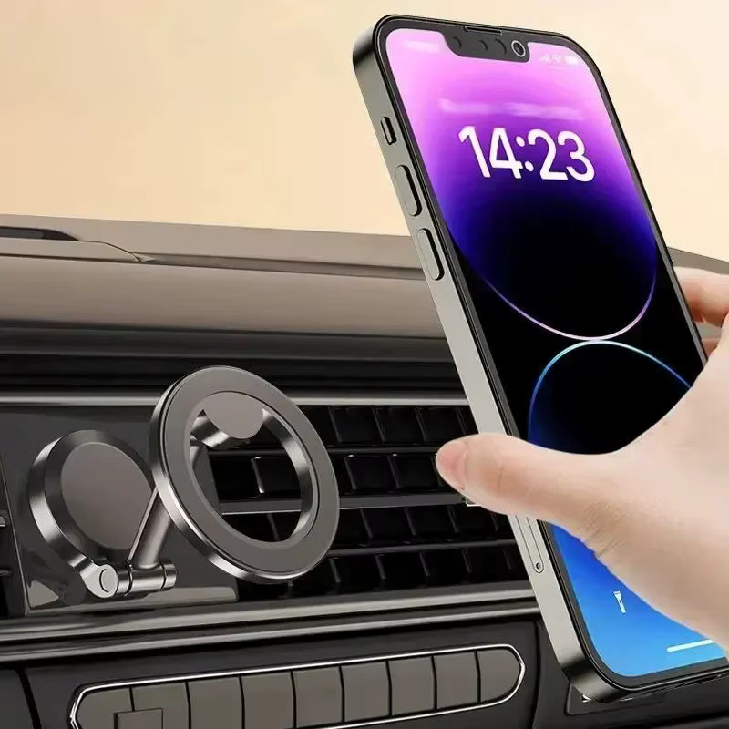 Magnetische Handyhalterung für das Auto mit 360-Grad-Drehung und MagSafe-Kompatibilität, Farbe: Silber, Universal für iPhone, Samsung und Xiaomi - Bild 5