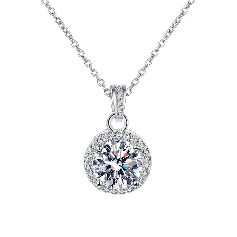 BJXMOSO Halskette mit Anhänger, 925 Silber, Zirkonia, Damen - Bild 2