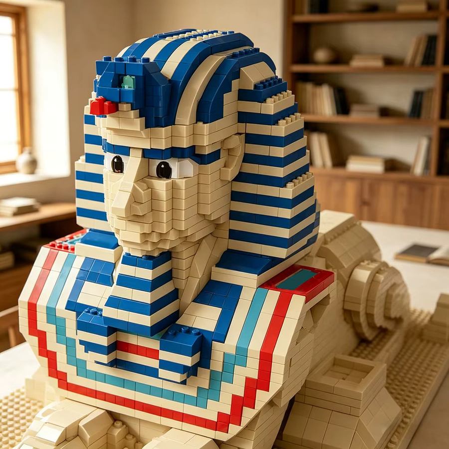 Doubuilt Ägyptische Mythologie Mikro-Mini-Sphinx-Bausteine, Modell - Bild 2