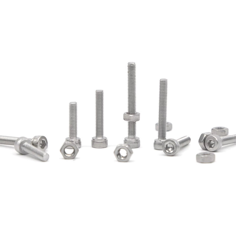 NexSync 150-teiliges Sechskantschrauben- und Muttern-Set aus Edelstahl in Silber, M3 - Bild 3