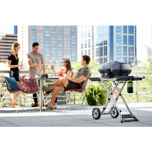 Napoleon Gasgrill TRAVELQ PRO285X in Schwarz mit klappbarem Scherenwagen, Thermometer und Gusseisenrosten - Bild 4