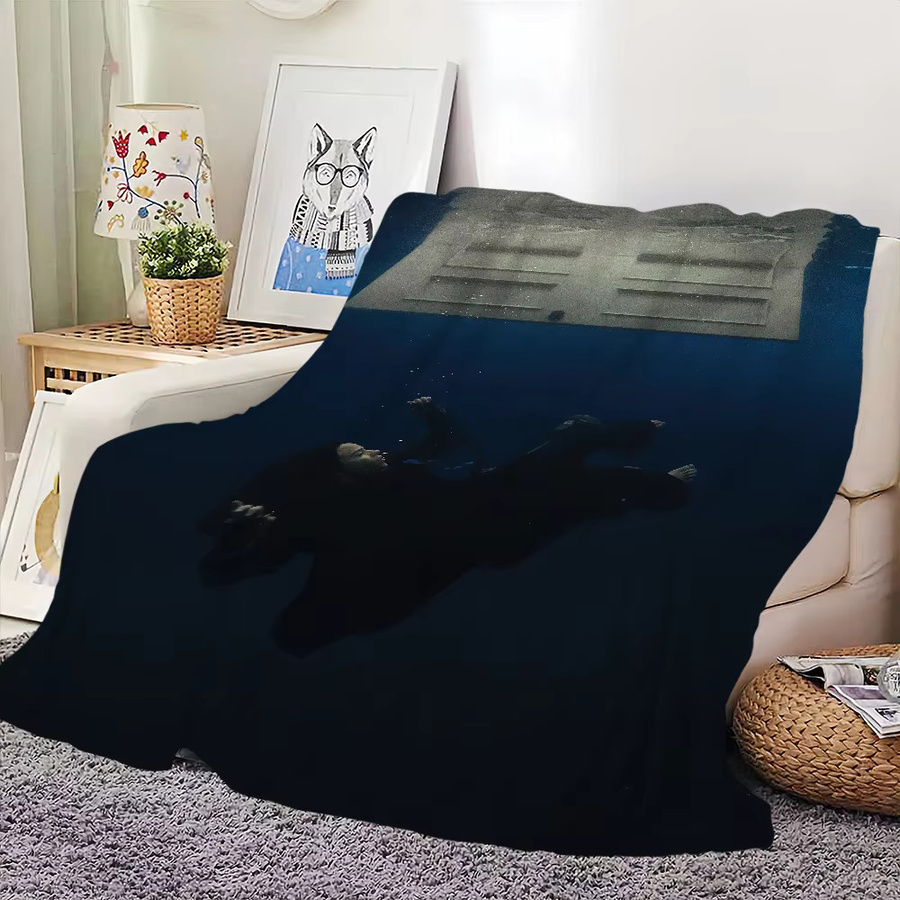 Singer B-Billies E-Eili Plüschdecke Blau, weiche und warme Kuscheldecke aus Polyester für Erwachsene - Bild 4