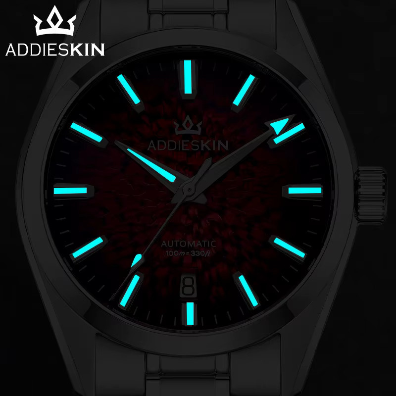 AddiesKin Armbanduhr Automatik, Edelstahl, Saphirglas, Blau, Herren - Bild 4