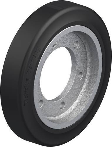 Blickle Anflanschrad GEVA 415/6 in Anthrazit und Schwarz mit einem Durchmesser von 415 mm und einer Tragfähigkeit von maximal 1380 kg - Bild 1