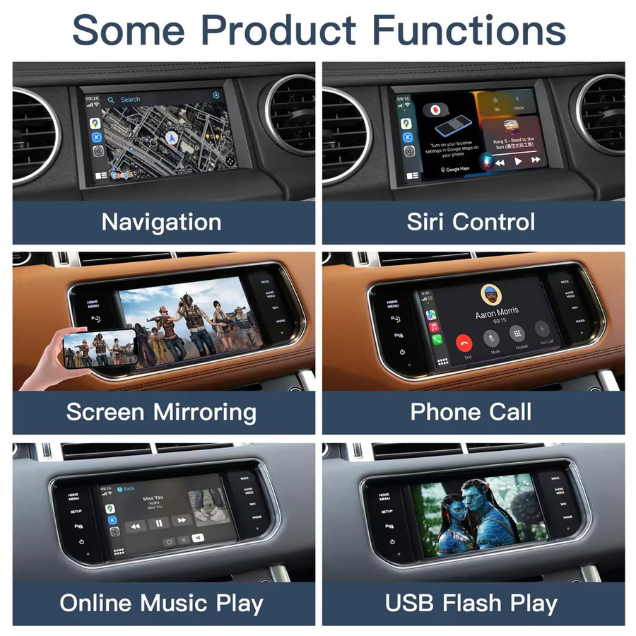 CARABC Drahtloses CarPlay und Android Auto Modul für Land Rover und Jaguar in Schwarz - Bild 4