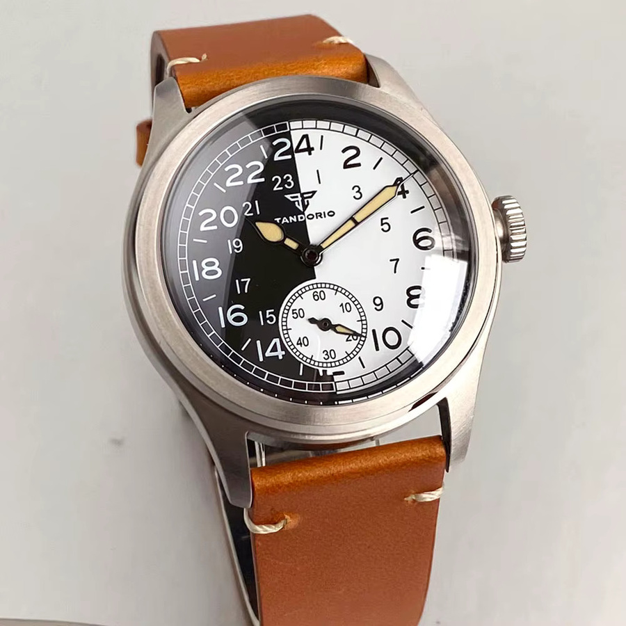 Tandorio Armbanduhr Automatik, Edelstahl, 38 mm, Leder, Herren - Bild 5