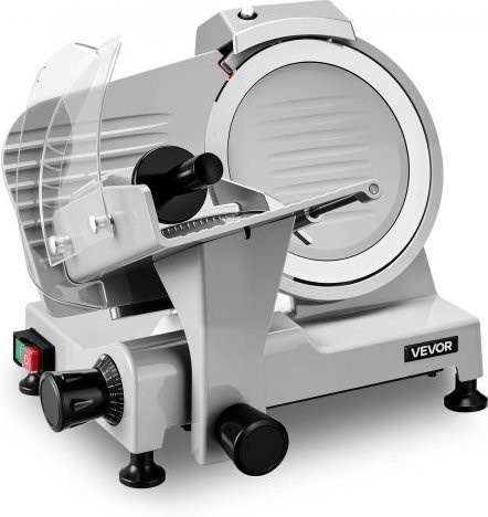 VEVOR Elektrische Fleischschneidemaschine aus Edelstahl in Silber mit 300 W Leistung und einstellbarer Schnittstärke 0-12 mm - Bild 1