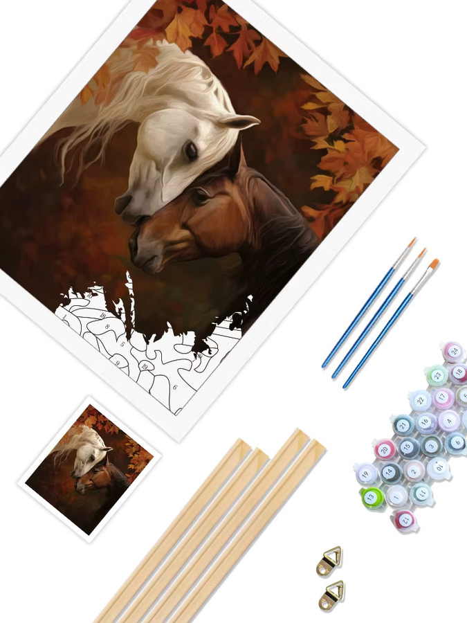 SDOYUNO Malen nach Zahlen für Erwachsene mit Tierpaar Motiv, Leinwandbild mit Acrylfarben in Multicolor zur Wanddekoration - Bild 4