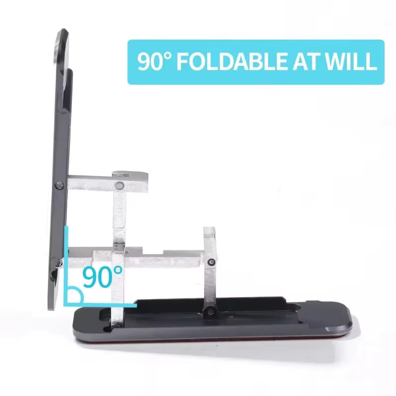 BAPPSUS Tragbarer Mini Handy Ständer aus Aluminiumlegierung, Ultra-Dünner faltbarer Universal Halter für iPhone und Xiaomi - Bild 3
