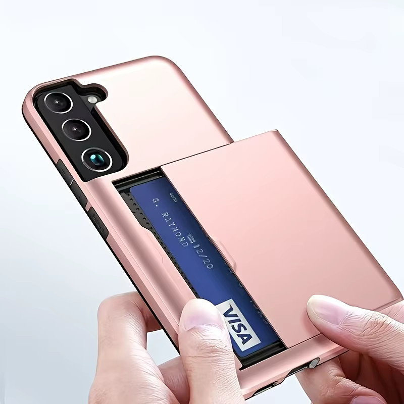 PCHard Schutzhülle mit Schiebedeckel und Kartenfach für Samsung S26 Ultra Plus Edge in Schwarz und Pink - Bild 3