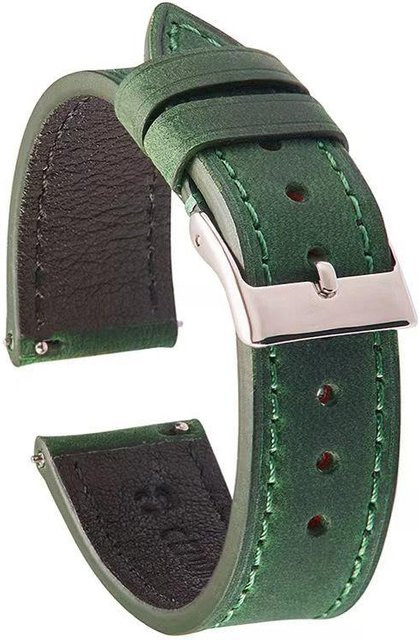 Foucsontop Uhrenarmband Leder, Grün, Unisex - Bild 1