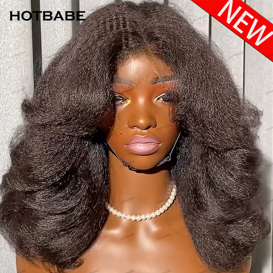 HOTBABE Perücke aus Echthaar, Curly Kinky Straight, HD Lace Frontal, Damen - Bild 2