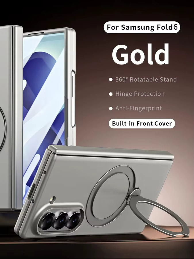 Samsung All-in-One Schutzhülle mit Panzerglas für Fold8 Ultra, Fold7, Fold6, Fold5 und Fold4 in Blau und Silber - Bild 5