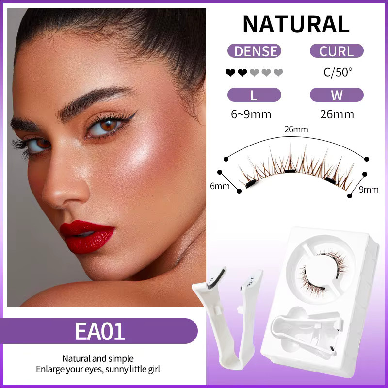 Goodobe Magnetisches Set mit falschen Wimpern, künstlicher Nerz, natürlich - Bild 4