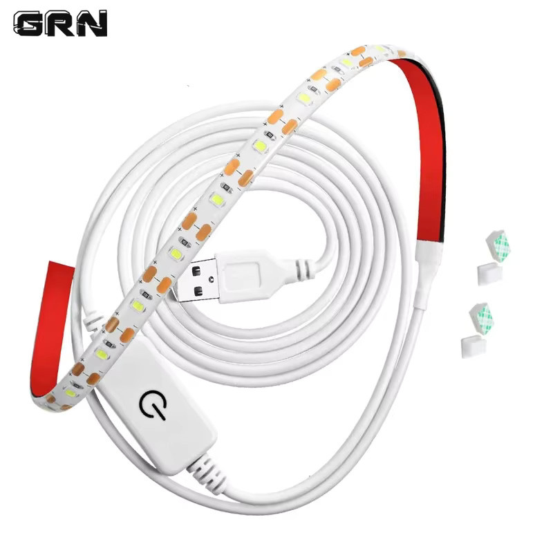 Flexible USB LED Lichtleiste Kit mit Touch-Schalter, SMD2835, Cool White, Weiß - Bild 2