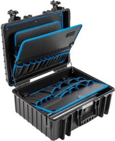 B & W International Jet 6000 Universal Werkzeugkoffer unbestückt, schwarz, wasserdicht und stapelbar, B/T/H: 51,2 x 41,8 x 21,6 cm - Bild 2