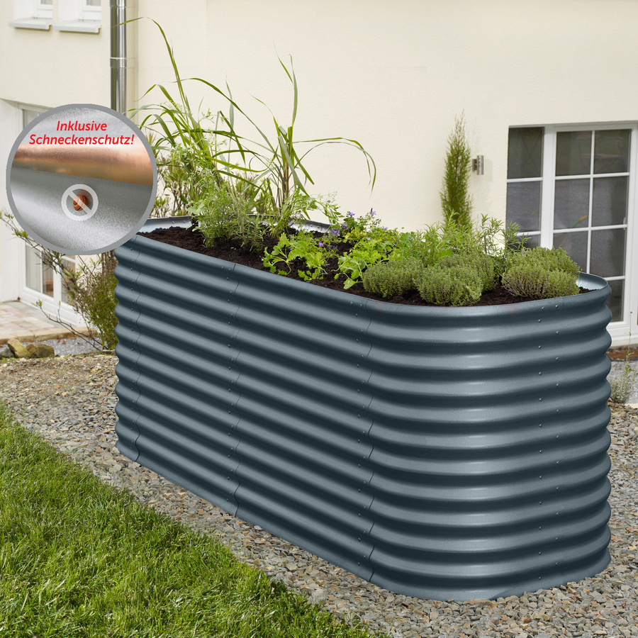 Vitavia Hochbeet Vita BASIC L in Granitgrau, B/T/H: 82 x 242 x 86 cm - Bild 2