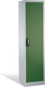 C+P Werkzeugschrank mit Drehtür und 4 Regalböden, Farbe Resedagrün und Lichtgrau, H: 195 cm, B: 50 cm, T: 40 cm - Bild 1