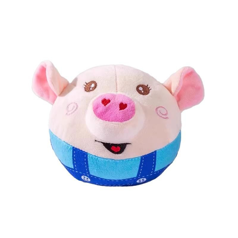 Pawly Hund Plüsch Schwein Interaktives Spielzeug mit Singen und Hüpfen - Bild 1