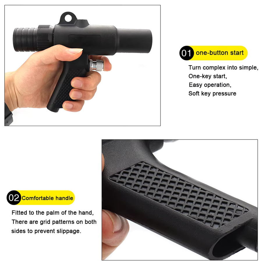 SI FANG Air Duster Kompressor Dual-Purpose-Pistole zum Blasen und Staubsaugen mit 4 Köpfen - Bild 2