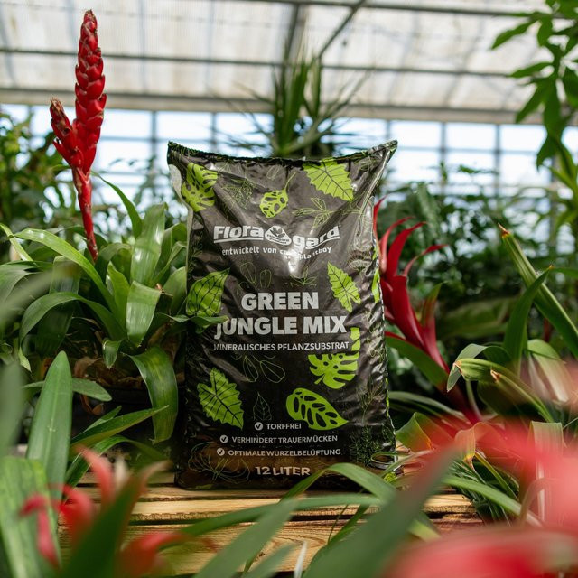 Floragard Pflanzensubstrat Green Jungle Mix, mineralisch und torffrei, braun, 2 x 12 l - Bild 1