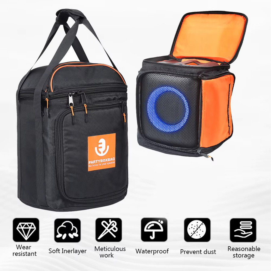 Tragbare Aufbewahrungstasche und Staubschutzhülle für JBL Partybox Encore Essential 2 in Schwarz - Bild 6