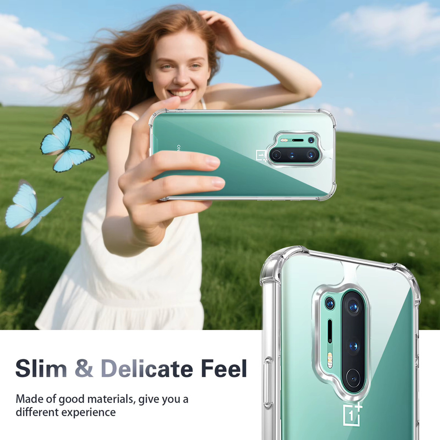 OnePlus 8 Pro Hülle aus Silikon mit Airbag-Schutz und transparenter Rückseite - Bild 2