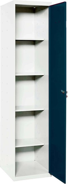 PROREGAL Putzmittelschrank AMEGO Haushaltsschrank aus Metall mit 4 Fachböden und Schloss, Farbe: Anthrazit-Weiß, H x B x T: 180 x 40 x 40 cm - Bild 1