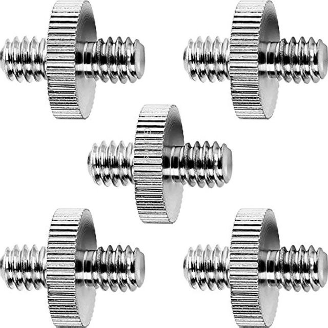 Lousxy Metall Adapter 1/4 Zoll auf 1/4 Zoll Doppel Männlich für Kamera Stativ Zubehör, Silber - Bild 1