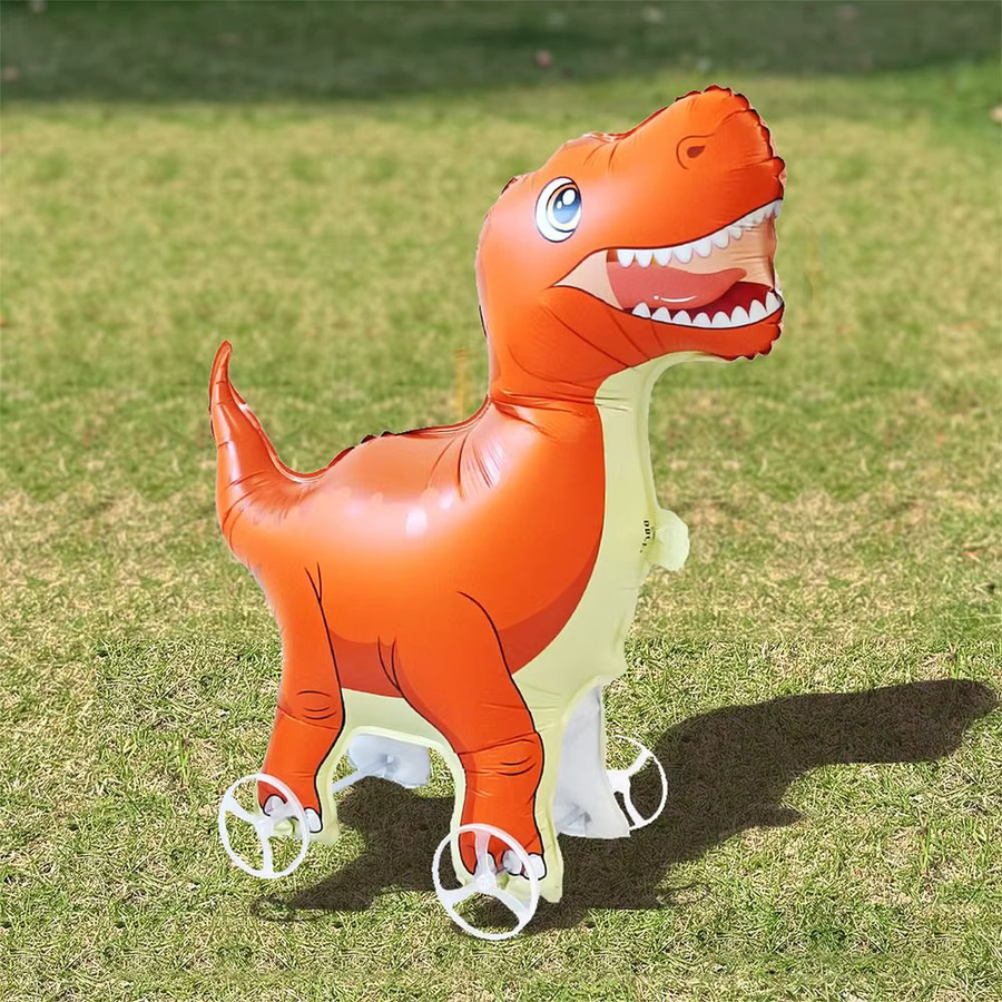 4D-Dinosaurier-Luftballons mit Rädern, Folienballons - Bild 2