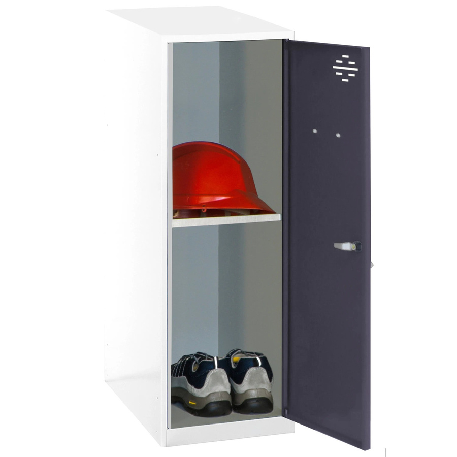 PROREGAL Schließfachschrank AMEGO Spind mit 1 Fachboden in Anthrazit-Weiß, H x B x T: 91,5 x 40 x 50 cm - Bild 2
