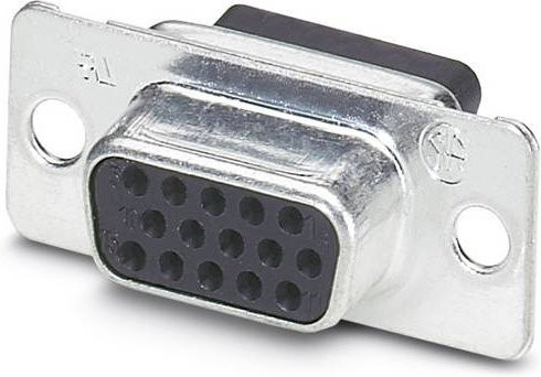Phoenix Contact VS-09-BU-DSUB-HD-CD-B 1655124 D-SUB Buchsenleiste 180 Grad mit 15 Polen zum Crimpen in Silber - Bild 1